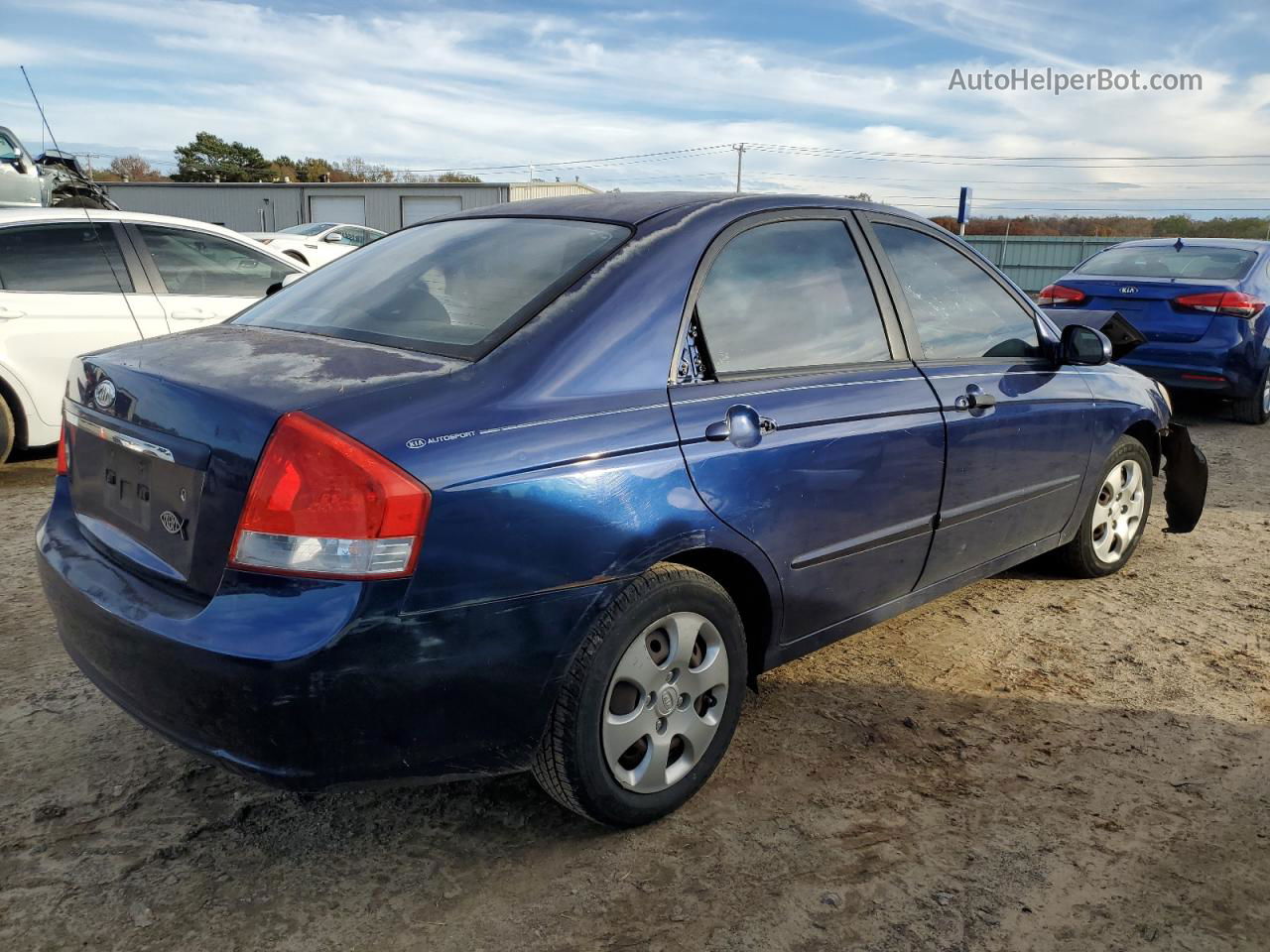 2007 Kia Spectra Ex Blue vin: KNAFE121175452461