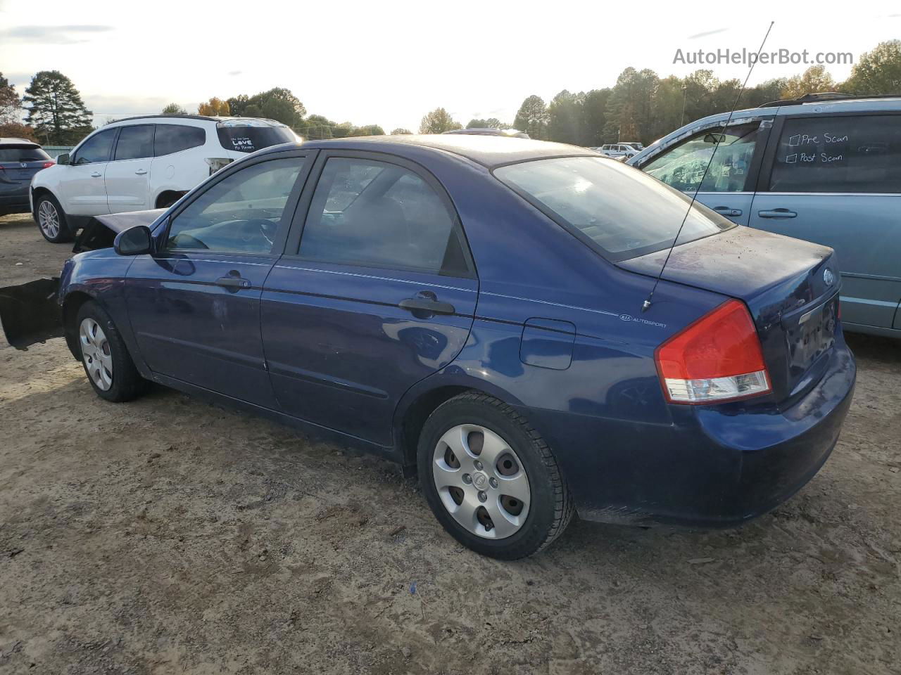 2007 Kia Spectra Ex Blue vin: KNAFE121175452461