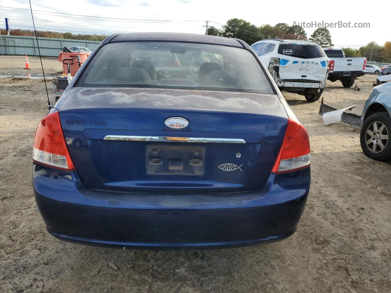 2007 Kia Spectra Ex Blue vin: KNAFE121175452461