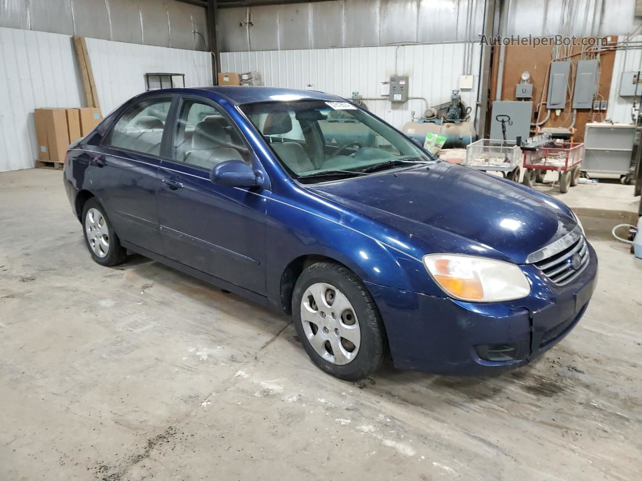 2007 Kia Spectra Ex Blue vin: KNAFE121175456980