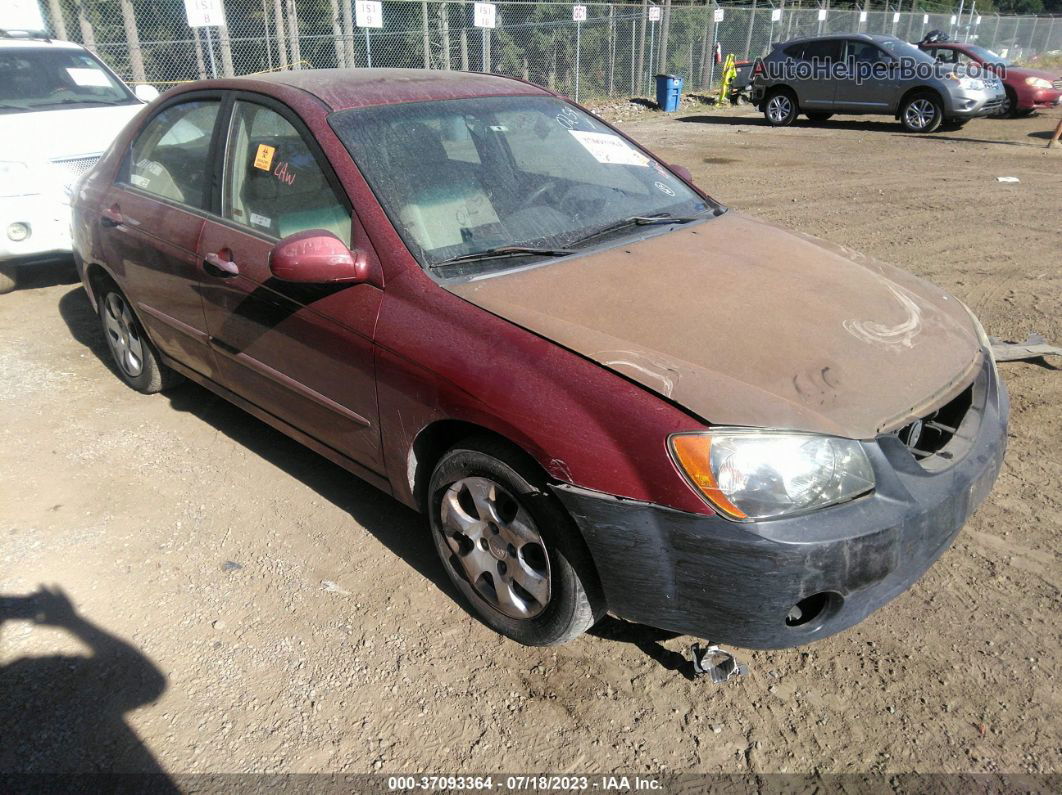 2005 Kia Spectra Ex Red vin: KNAFE121255170259