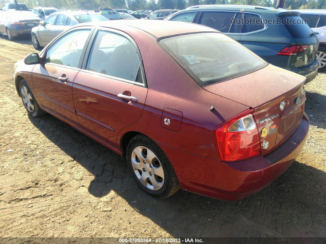 2005 Kia Spectra Ex Red vin: KNAFE121255170259