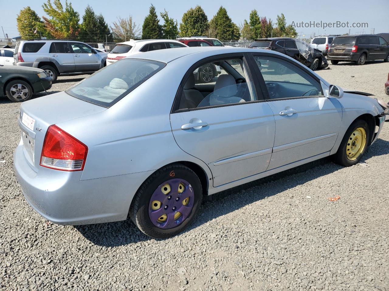 2007 Kia Spectra Ex Turquoise vin: KNAFE121275381965