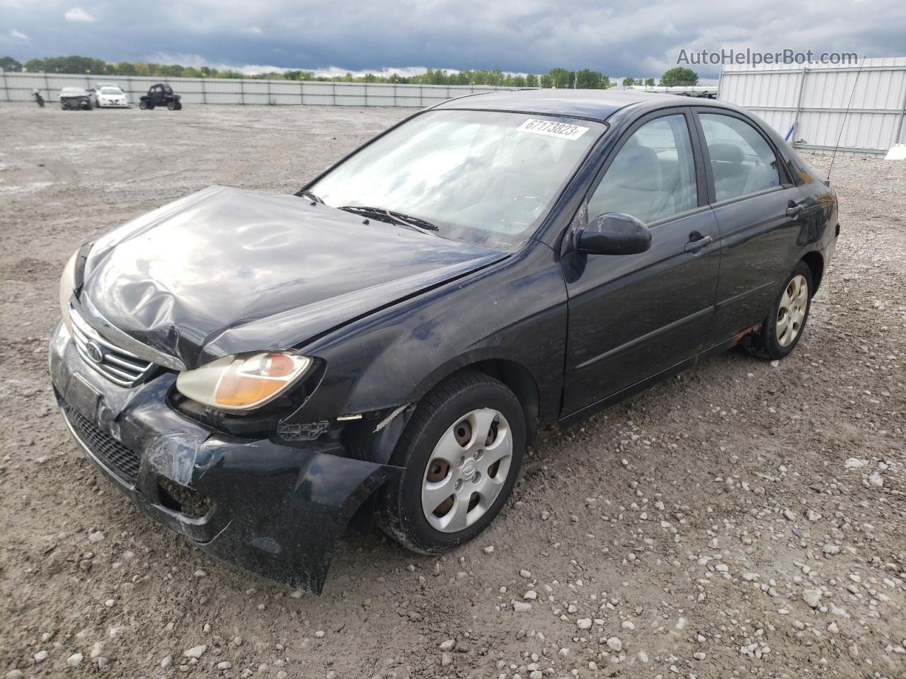 2007 Kia Spectra Ex Черный vin: KNAFE121275437113