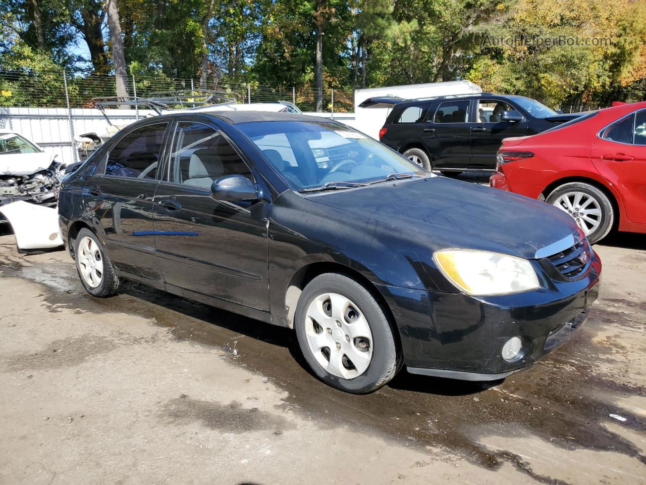 2005 Kia Spectra Lx Black vin: KNAFE121355159528