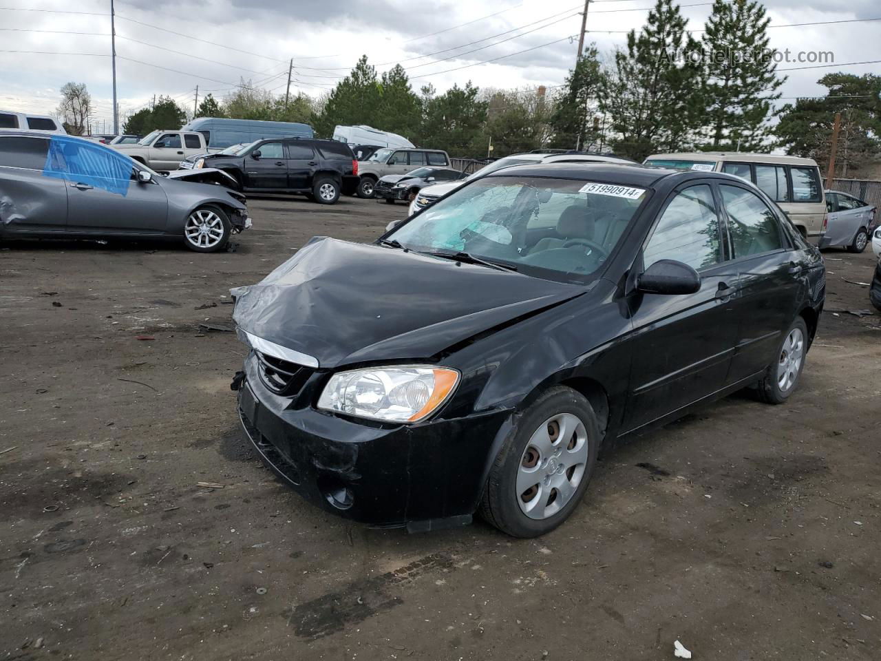 2006 Kia Spectra Lx Черный vin: KNAFE121365368446