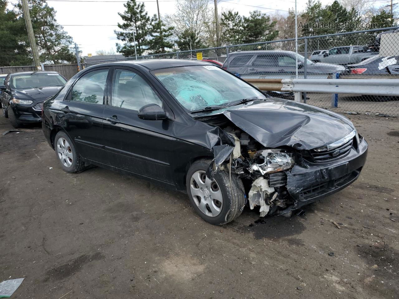 2006 Kia Spectra Lx Black vin: KNAFE121365368446