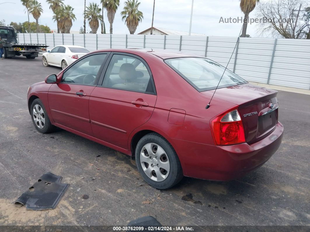 2006 Kia Spectra Ex/lx/sx Red vin: KNAFE121365369063