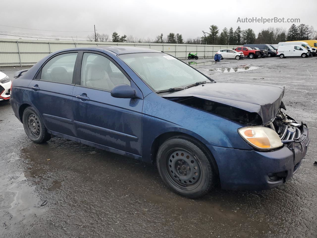 2007 Kia Spectra Ex Blue vin: KNAFE121375453918