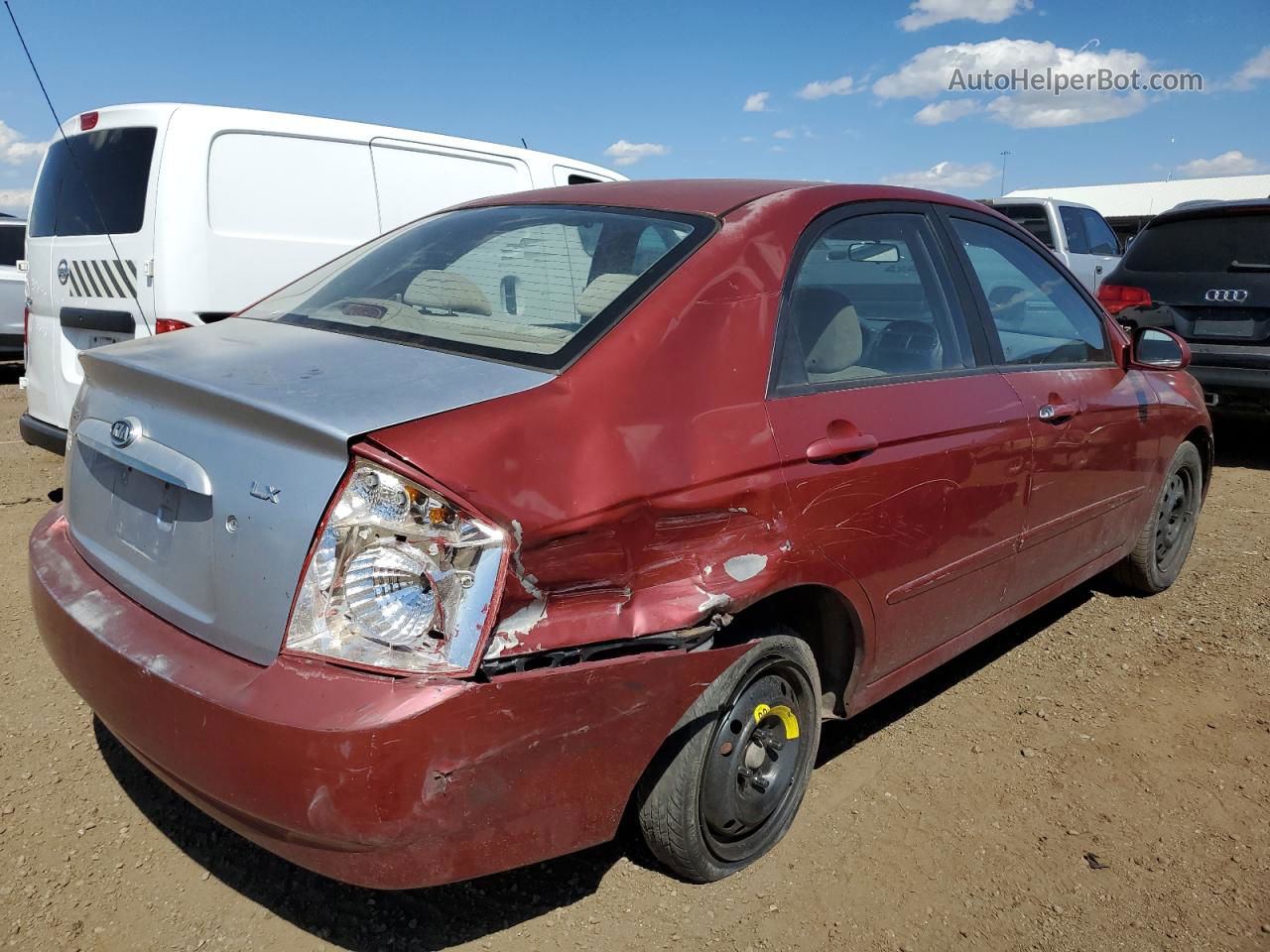 2005 Kia Spectra Lx Red vin: KNAFE121455160638