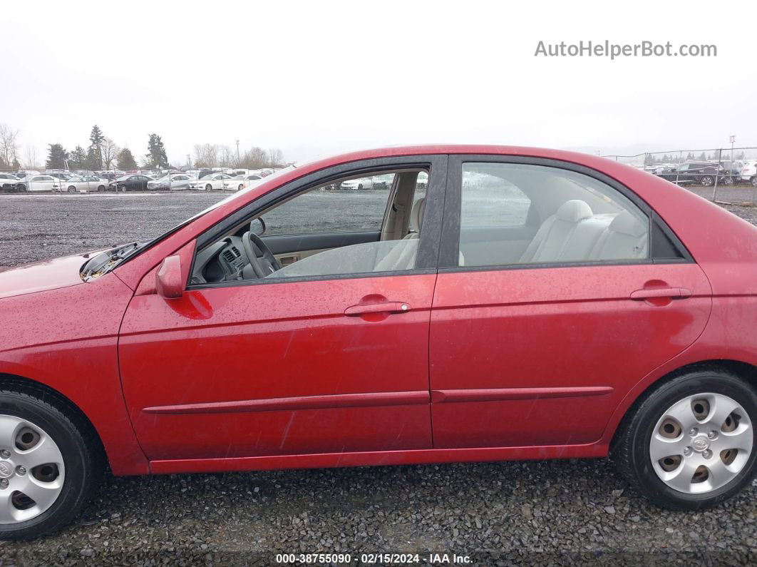 2006 Kia Spectra Ex/lx/sx Red vin: KNAFE121465360629