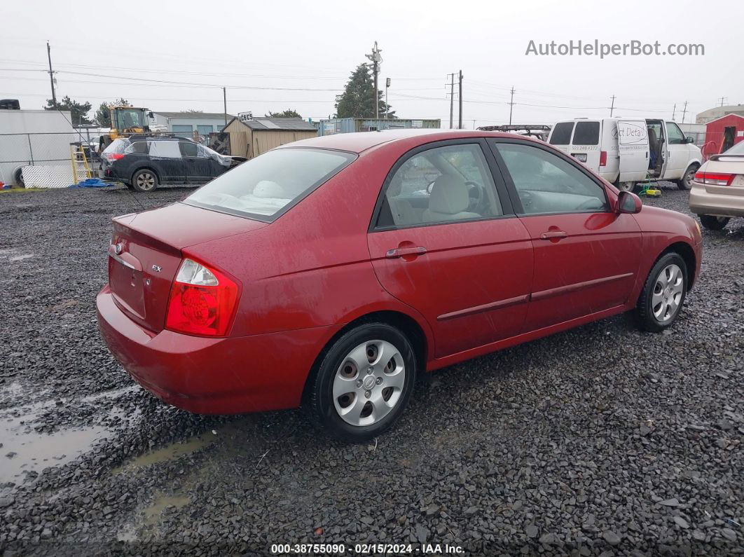 2006 Kia Spectra Ex/lx/sx Red vin: KNAFE121465360629