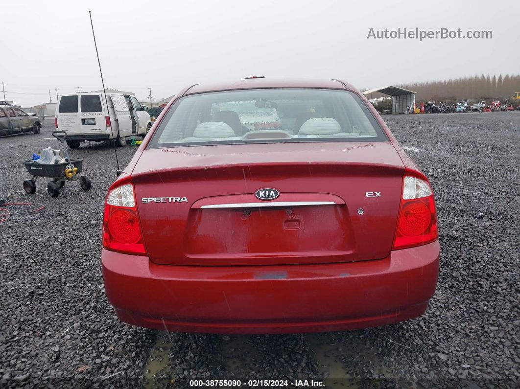 2006 Kia Spectra Ex/lx/sx Red vin: KNAFE121465360629