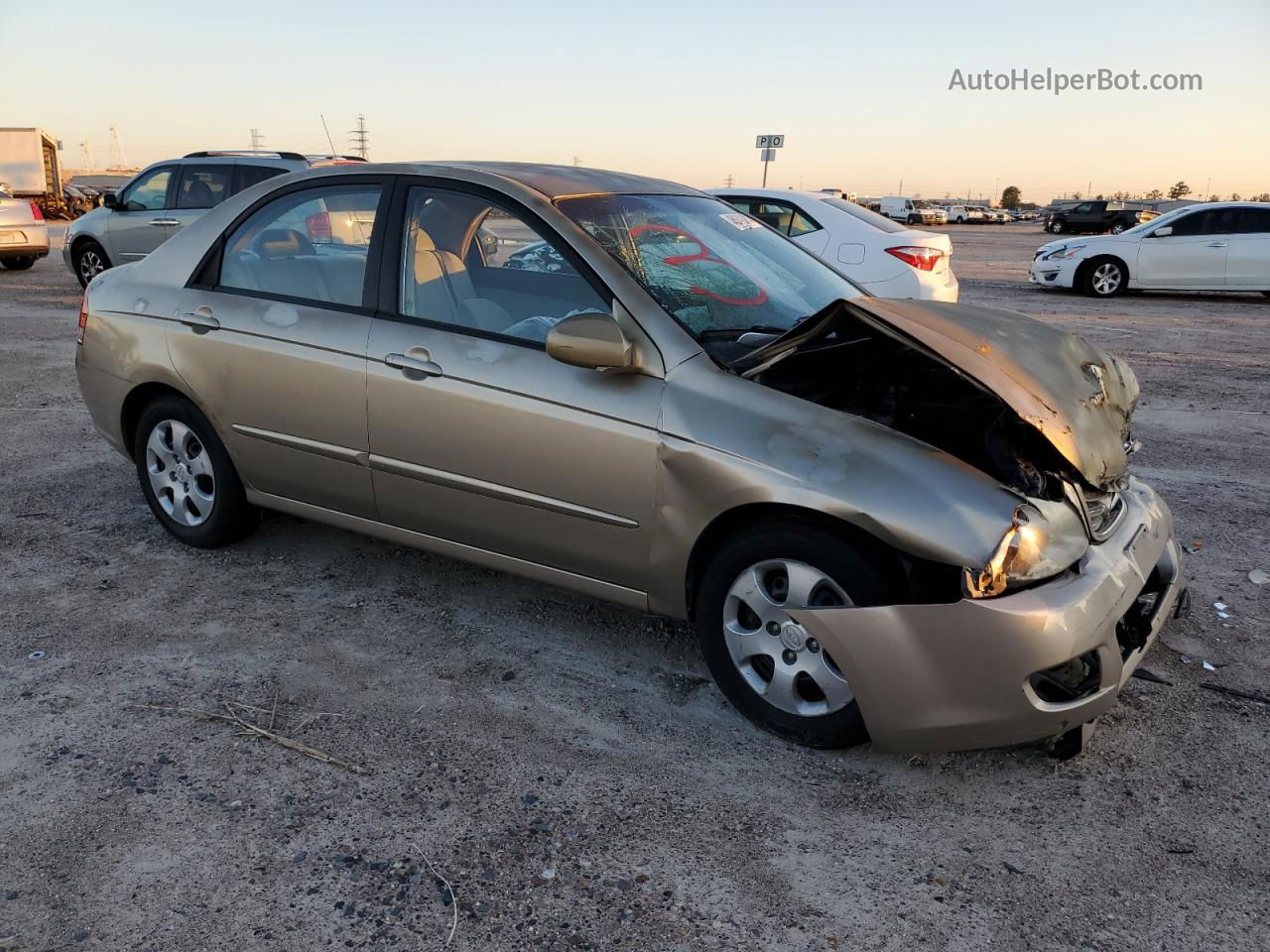 2007 Kia Spectra Ex Золотой vin: KNAFE121475462059