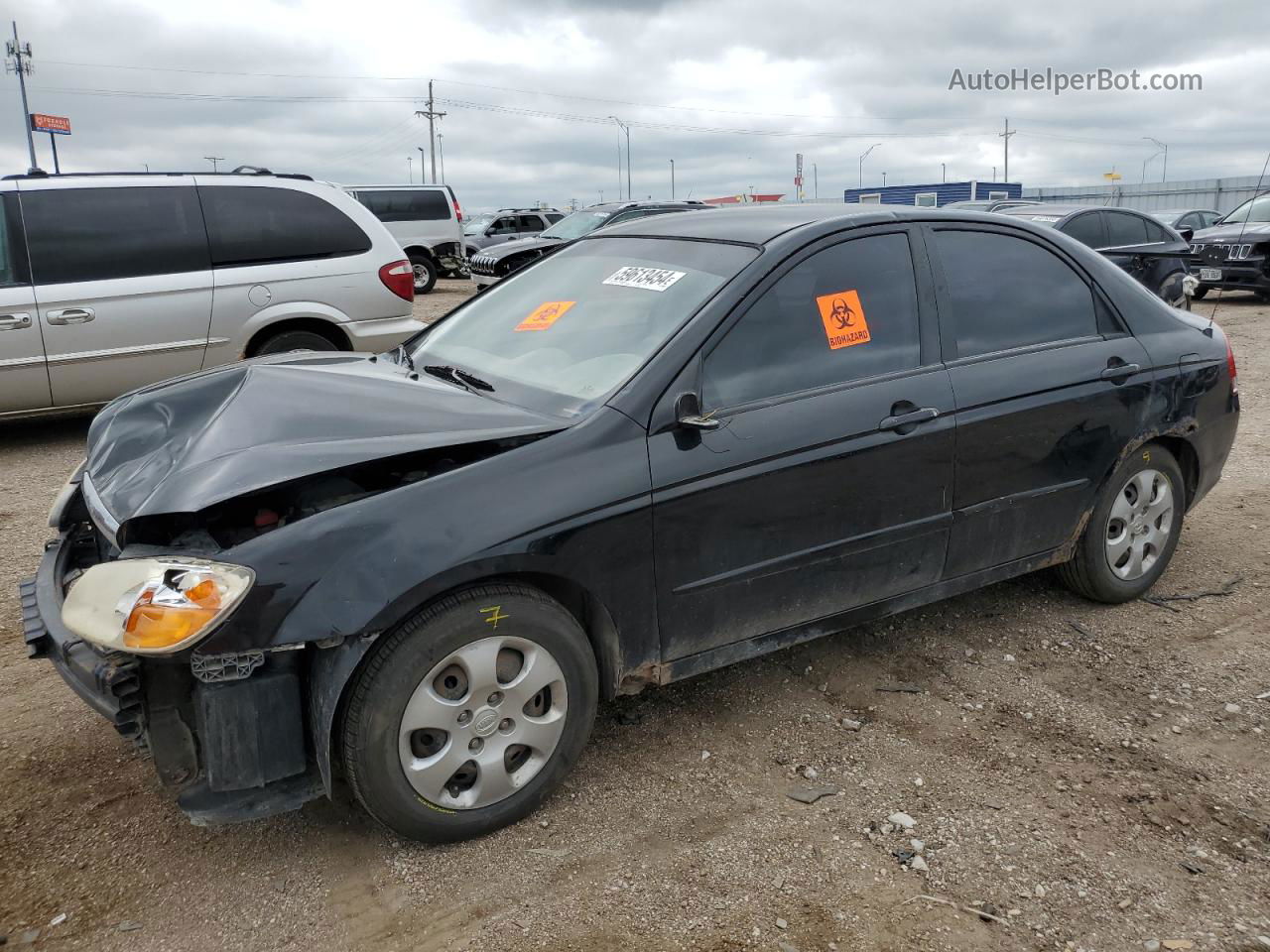 2007 Kia Spectra Ex Black vin: KNAFE121475476429