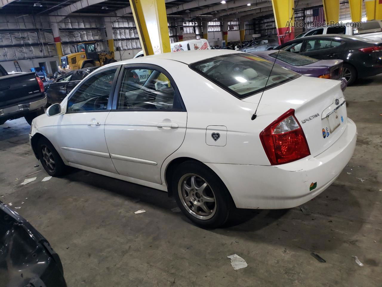 2005 Kia Spectra Lx White vin: KNAFE121555095962