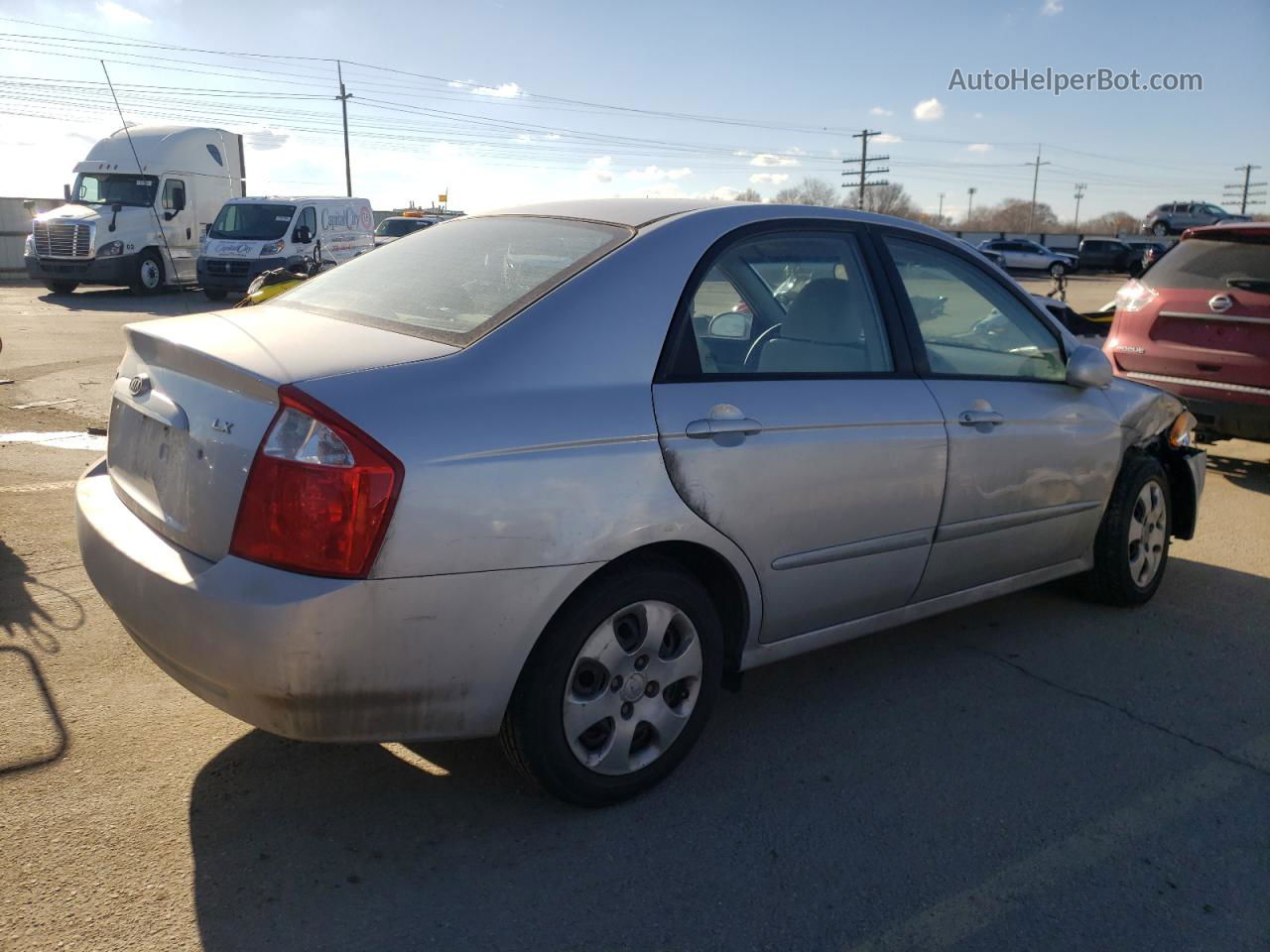 2005 Kia Spectra Lx Silver vin: KNAFE121555172555