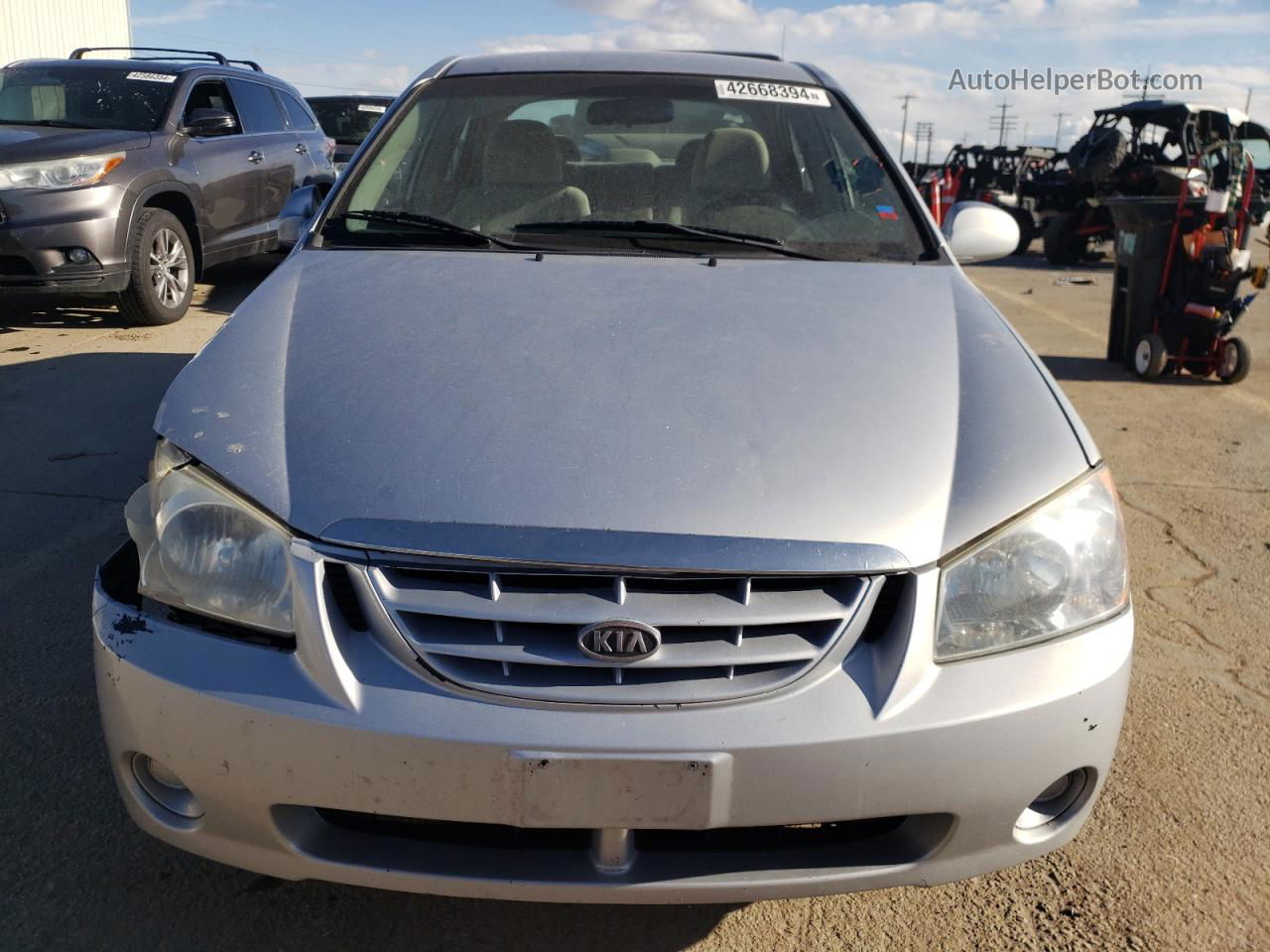 2005 Kia Spectra Lx Silver vin: KNAFE121555172555