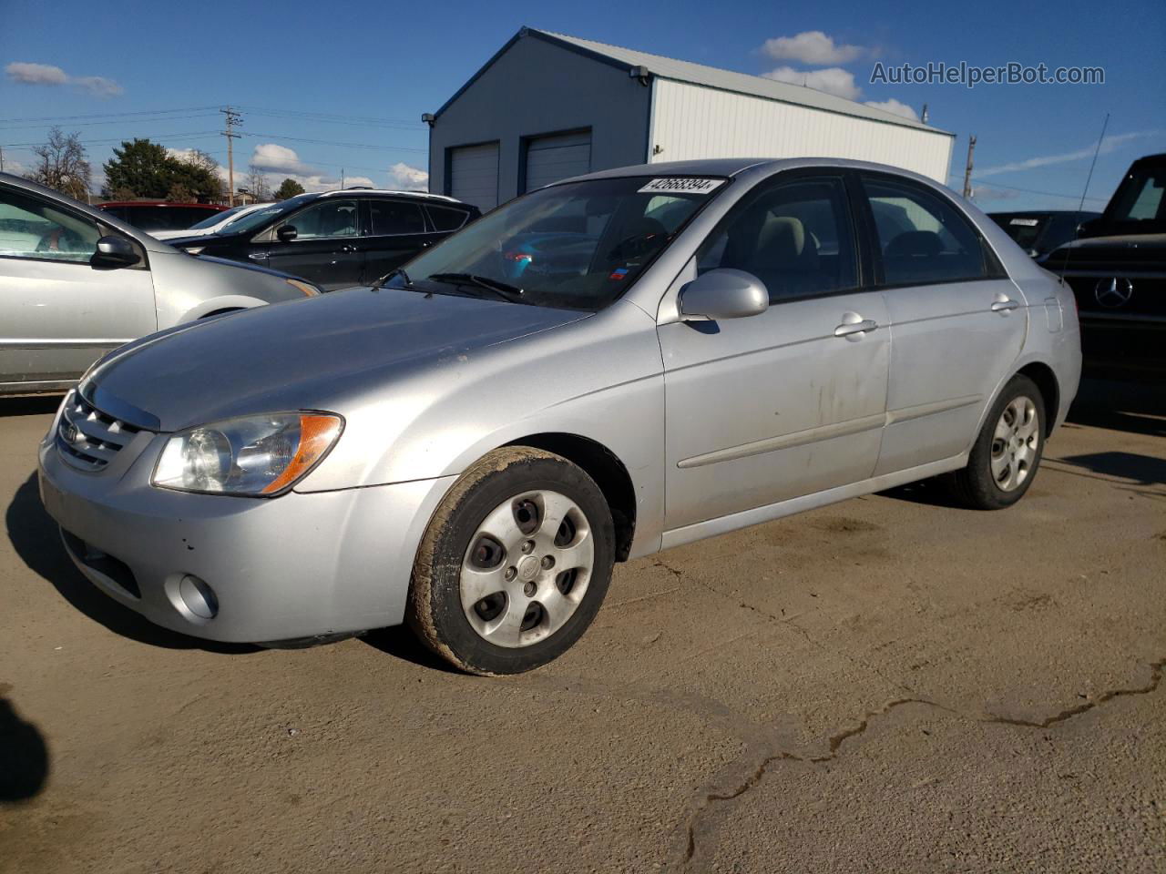 2005 Kia Spectra Lx Silver vin: KNAFE121555172555