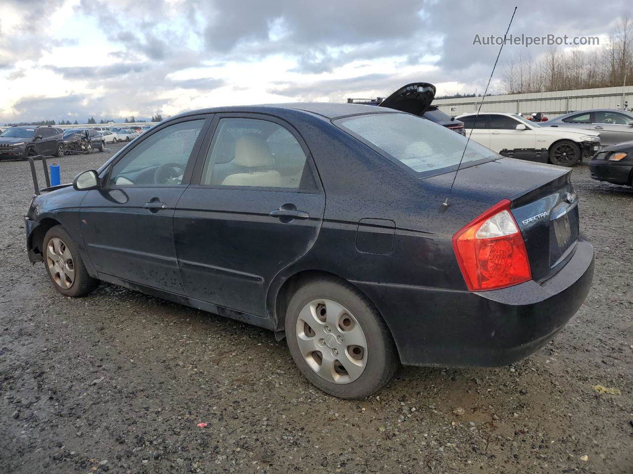 2006 Kia Spectra Lx Black vin: KNAFE121565360851