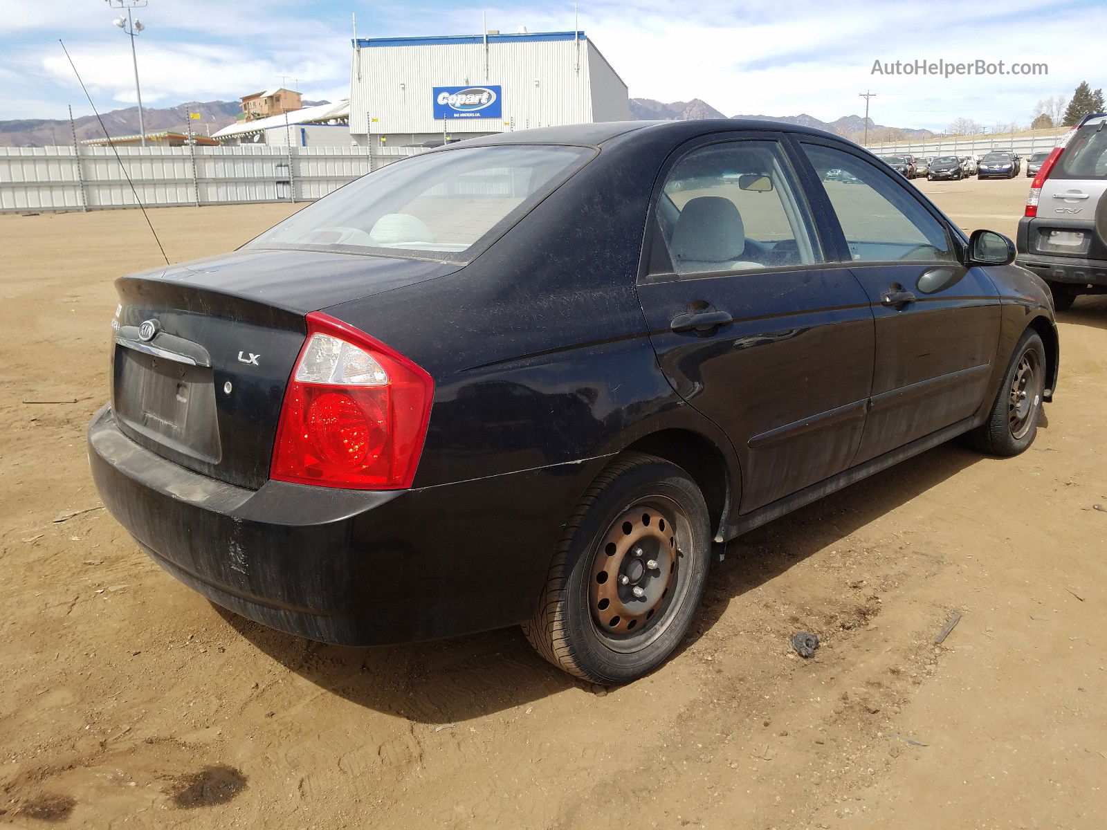 2005 Kia Spectra Lx Black vin: KNAFE121655095985