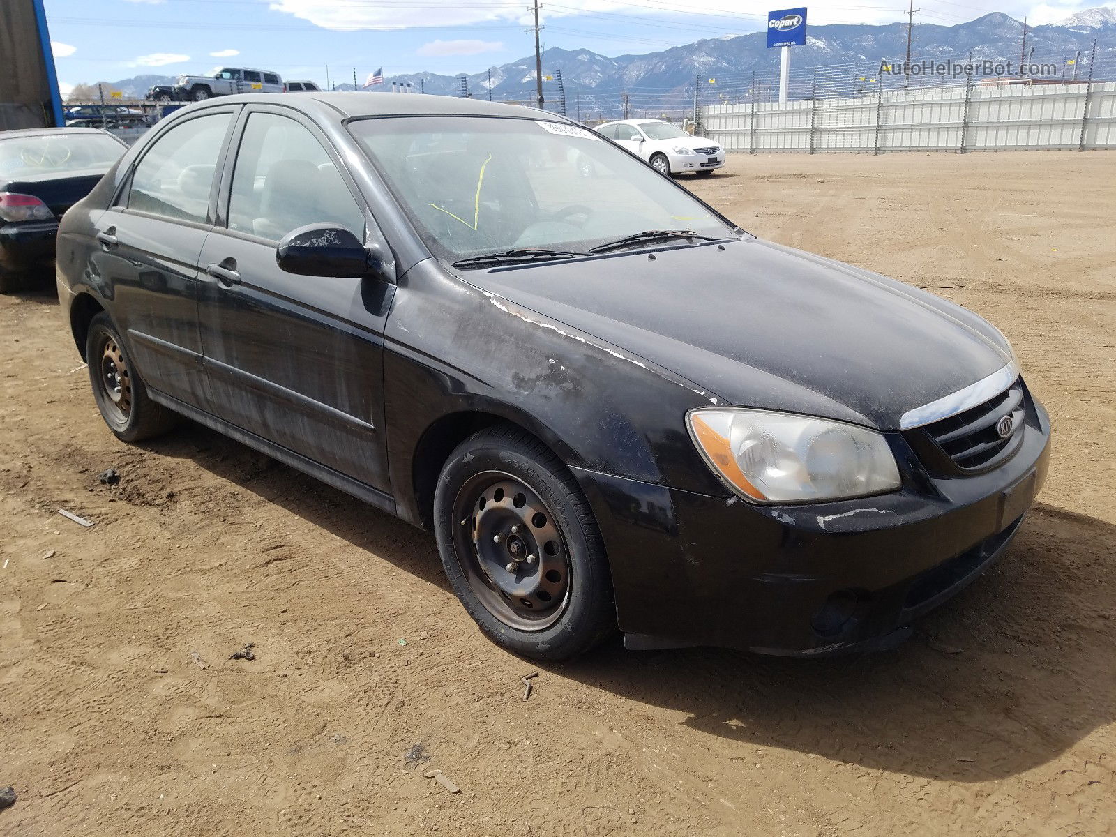 2005 Kia Spectra Lx Black vin: KNAFE121655095985