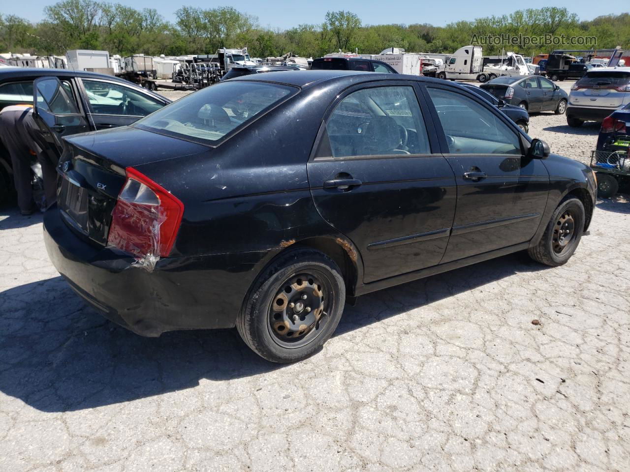 2005 Kia Spectra Lx Black vin: KNAFE121655127723