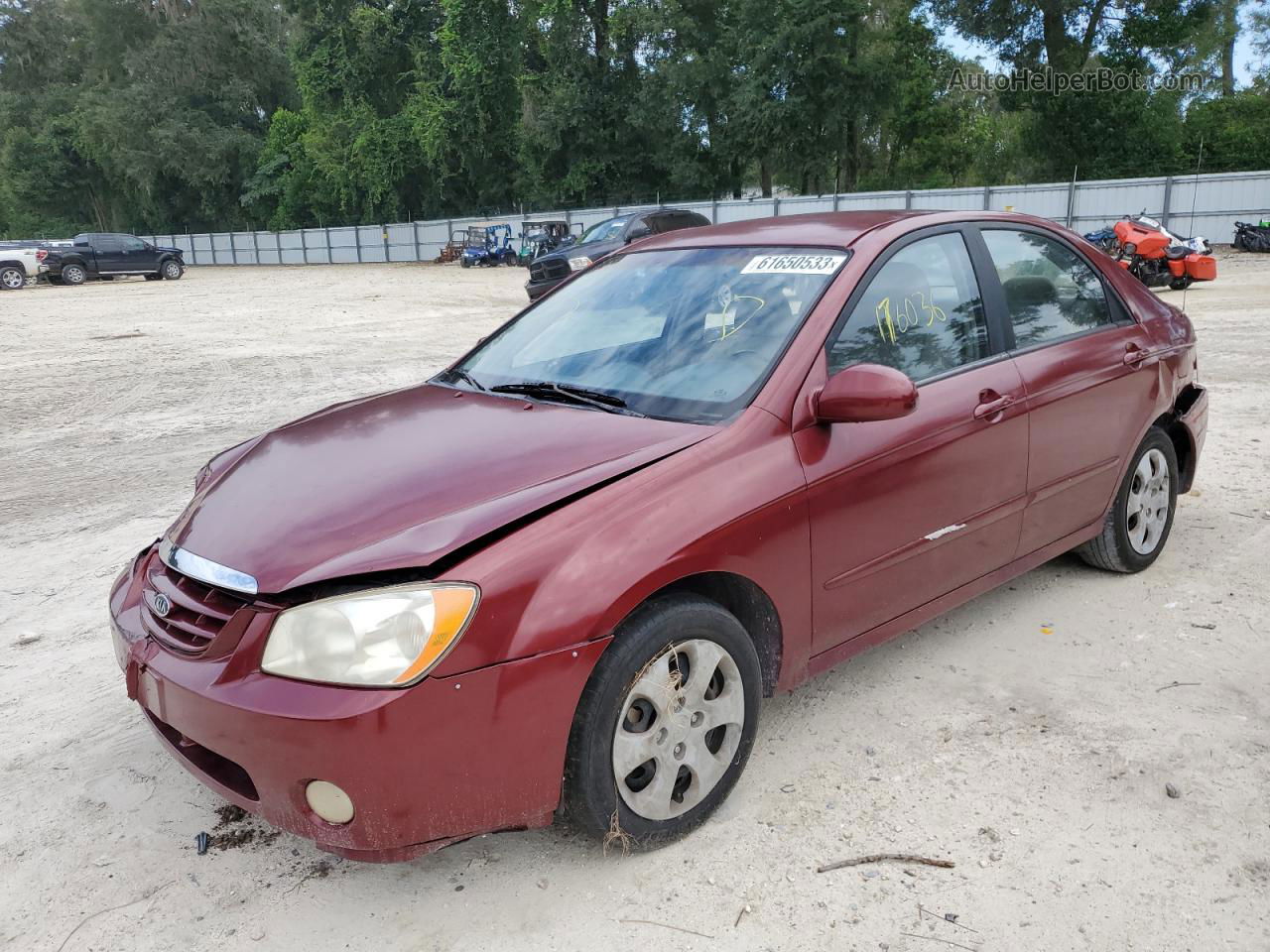 2005 Kia Spectra Lx Red vin: KNAFE121655137488