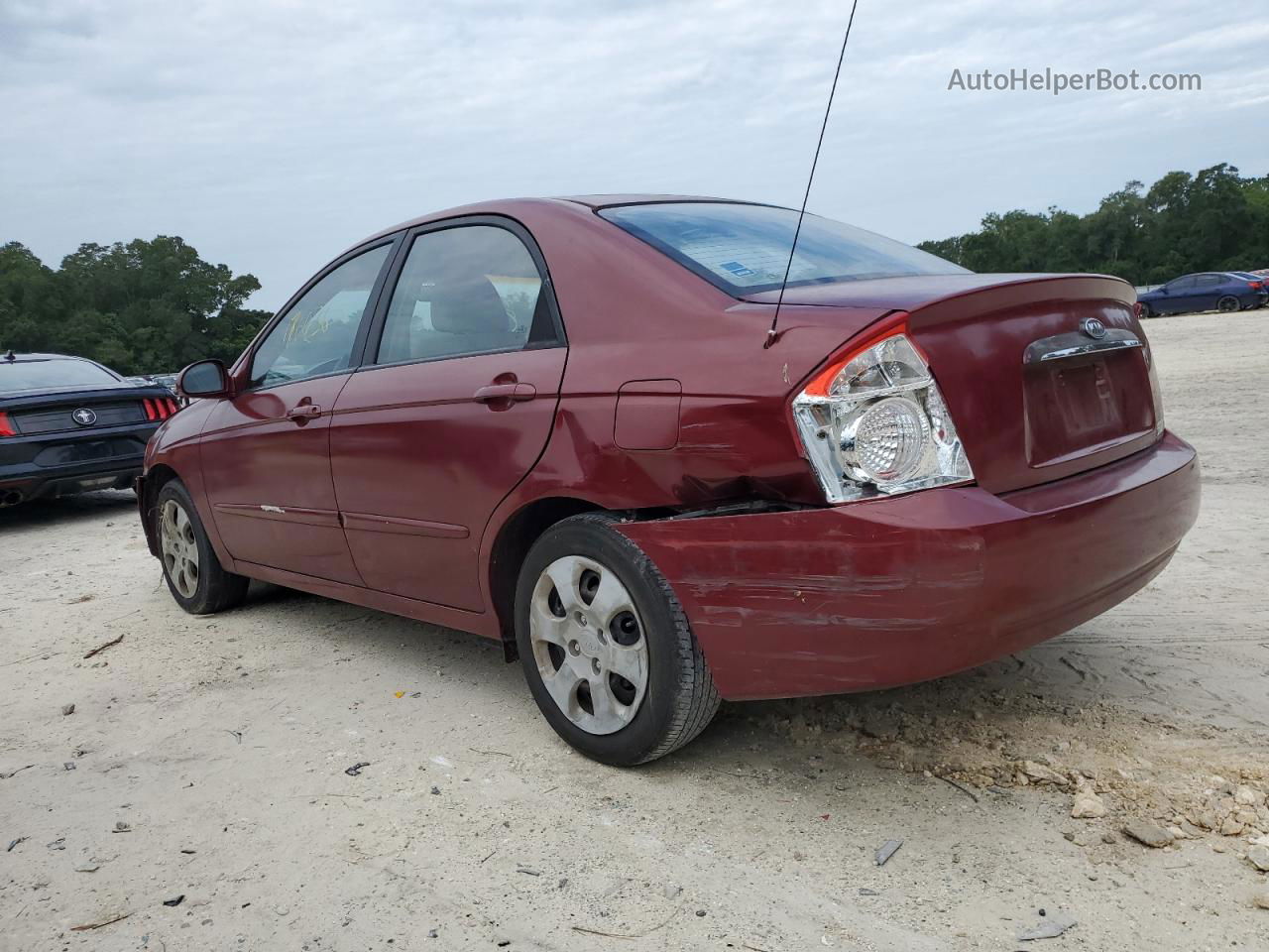 2005 Kia Spectra Lx Red vin: KNAFE121655137488