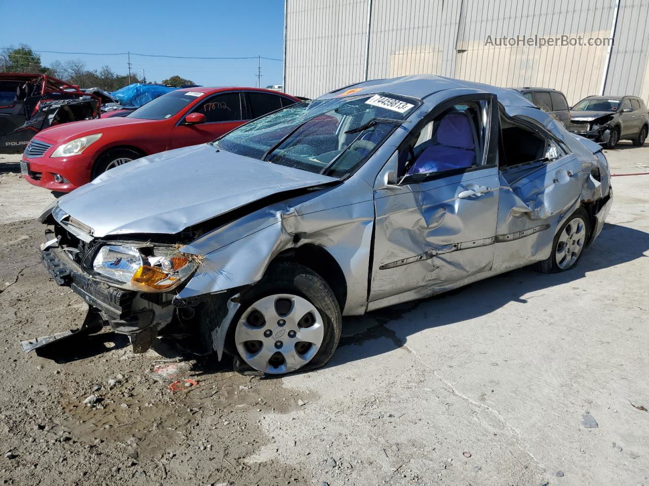 2007 Kia Spectra Ex Silver vin: KNAFE121675442959