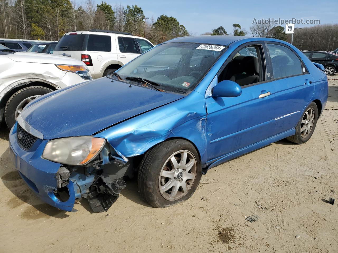 2005 Kia Spectra Lx Blue vin: KNAFE121755094506