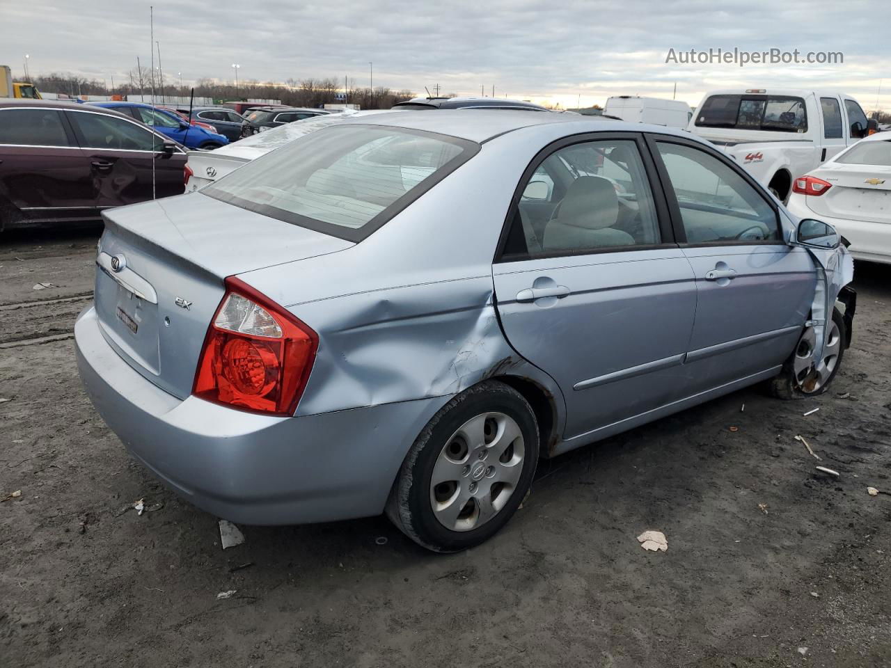 2006 Kia Spectra Lx Blue vin: KNAFE121765252585