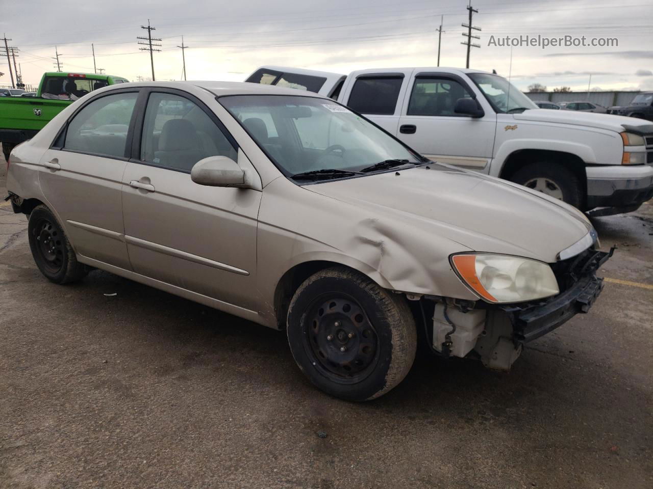 2006 Kia Spectra Lx Tan vin: KNAFE121765360446