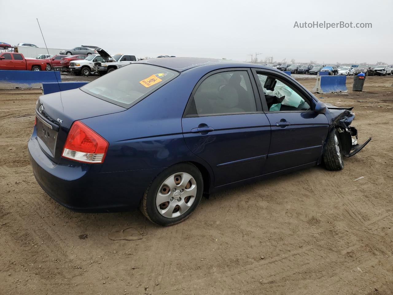 2007 Kia Spectra Ex Blue vin: KNAFE121775375711