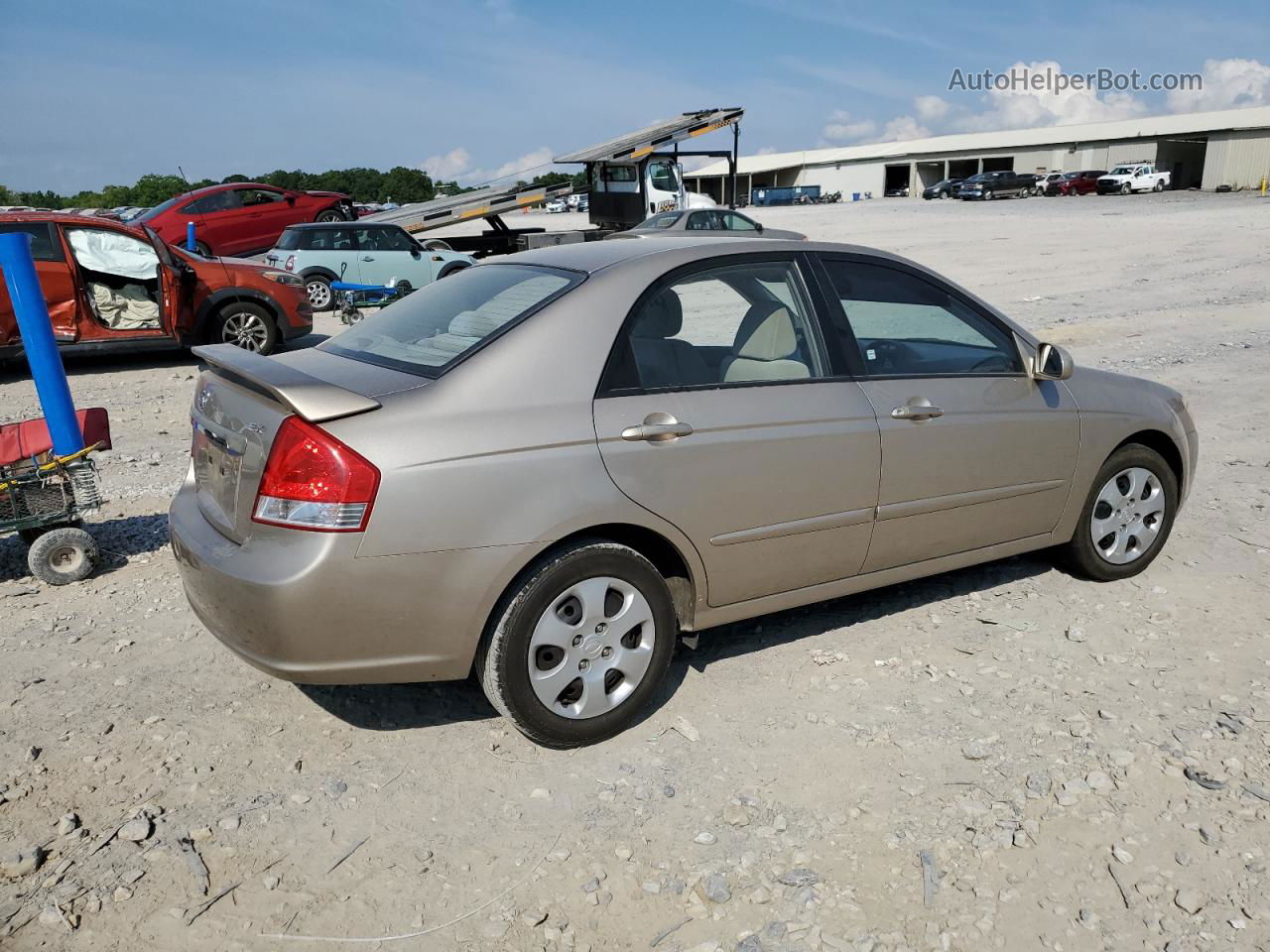 2007 Kia Spectra Ex Tan vin: KNAFE121775395196