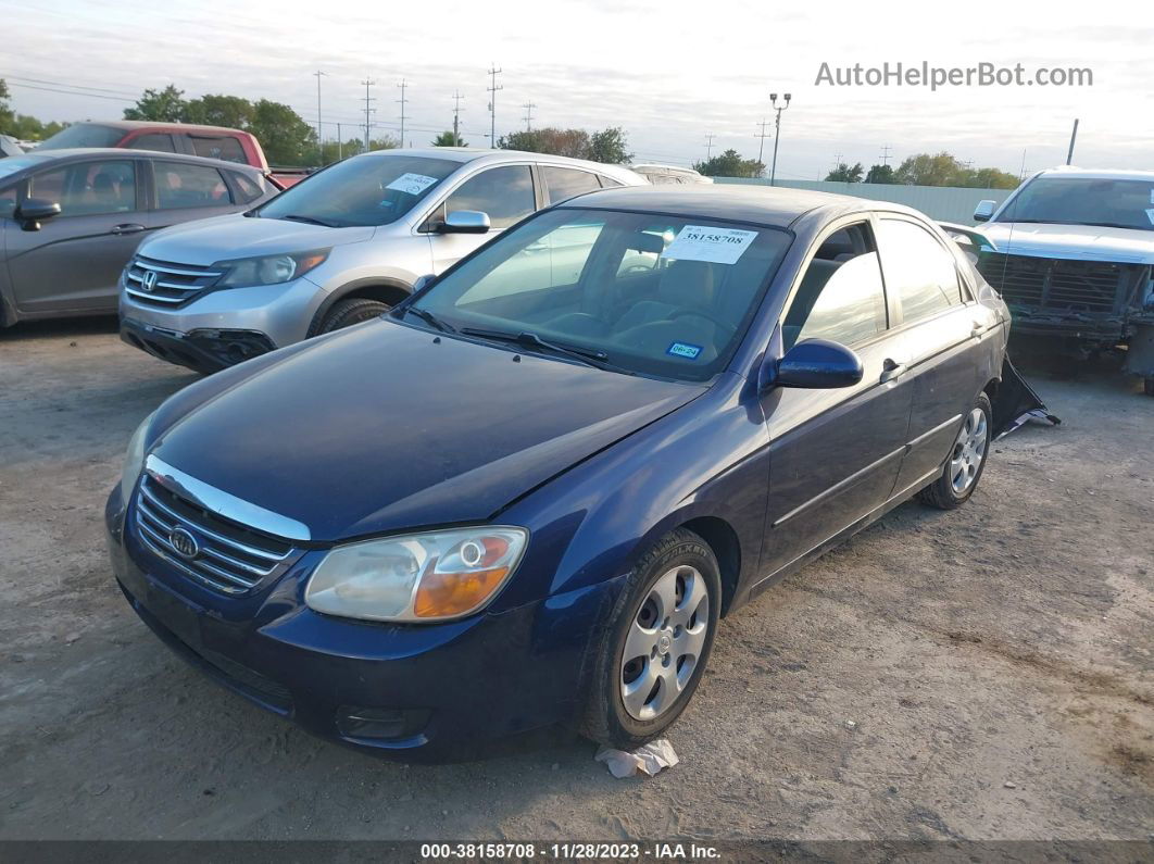 2007 Kia Spectra Ex Navy vin: KNAFE121775407458