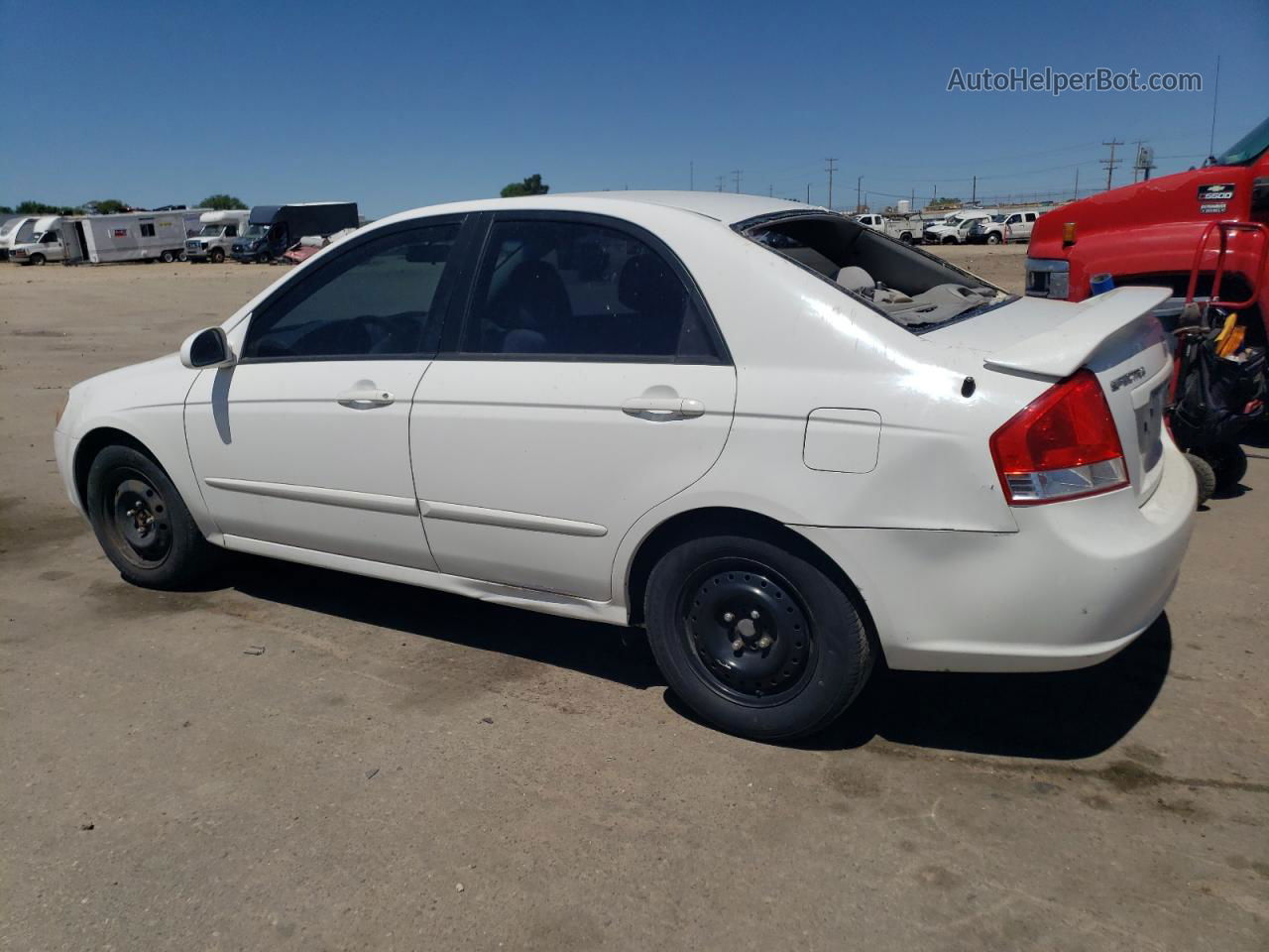 2007 Kia Spectra Ex White vin: KNAFE121775453212