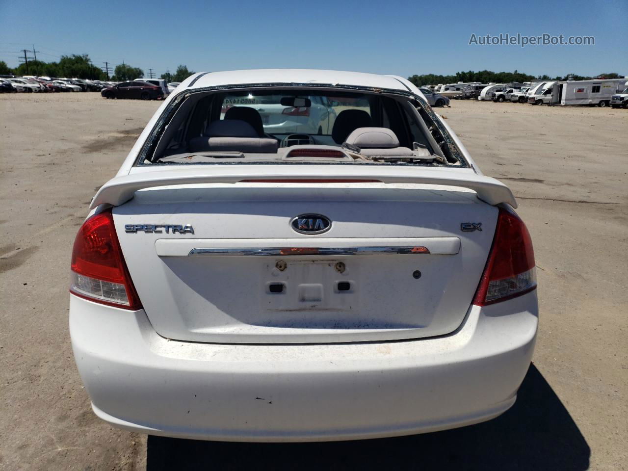 2007 Kia Spectra Ex White vin: KNAFE121775453212