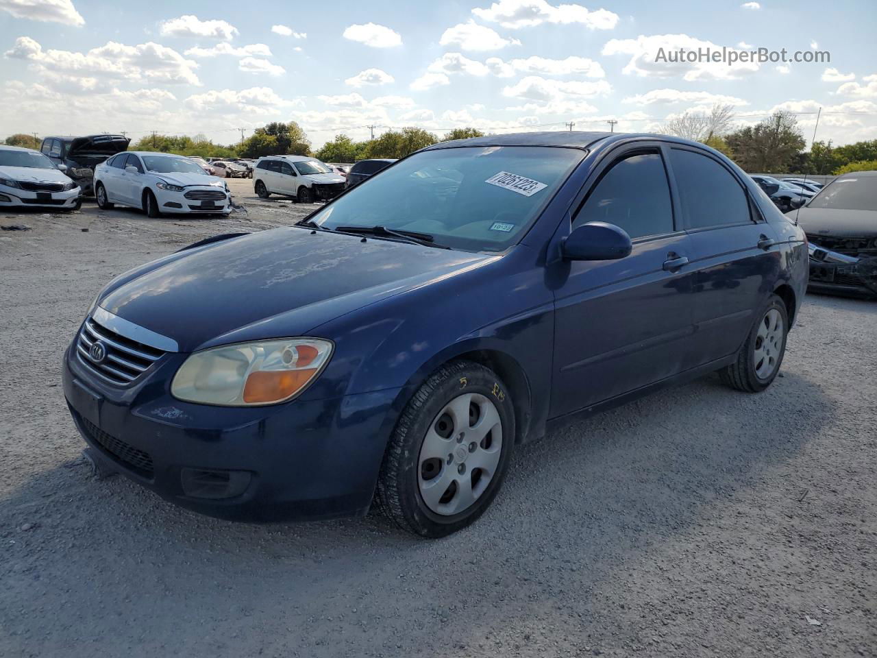 2007 Kia Spectra Ex Синий vin: KNAFE121775465277