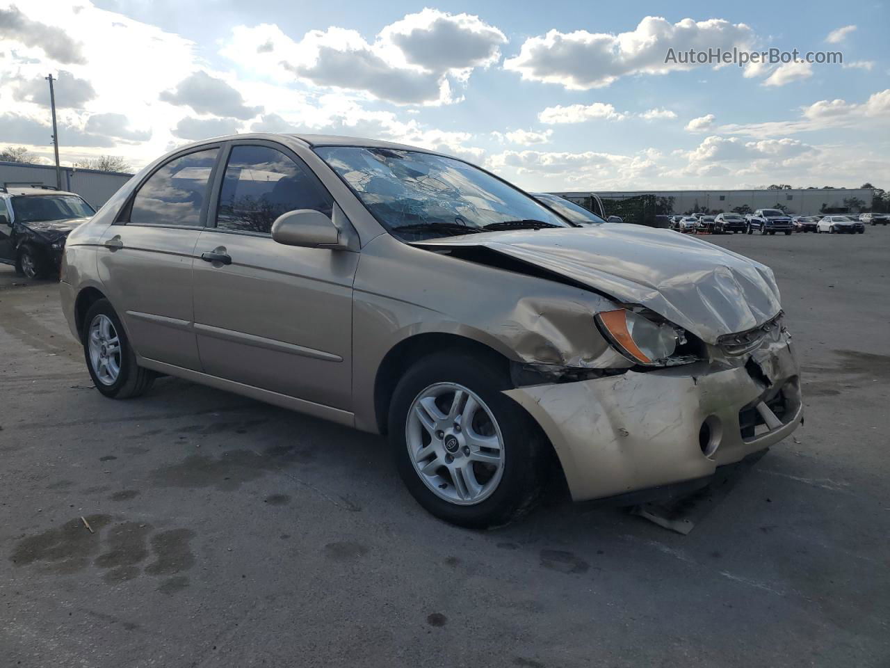 2005 Kia Spectra Lx Tan vin: KNAFE121855143308