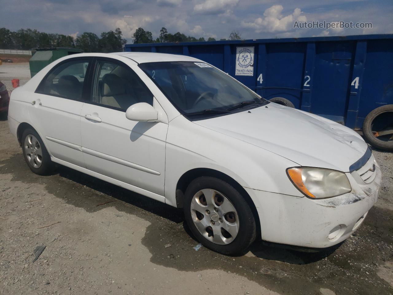 2006 Kia Spectra Lx White vin: KNAFE121865209843