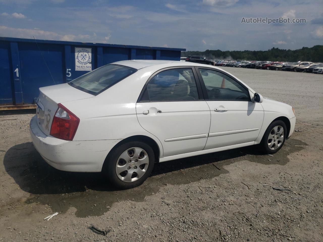 2006 Kia Spectra Lx White vin: KNAFE121865209843