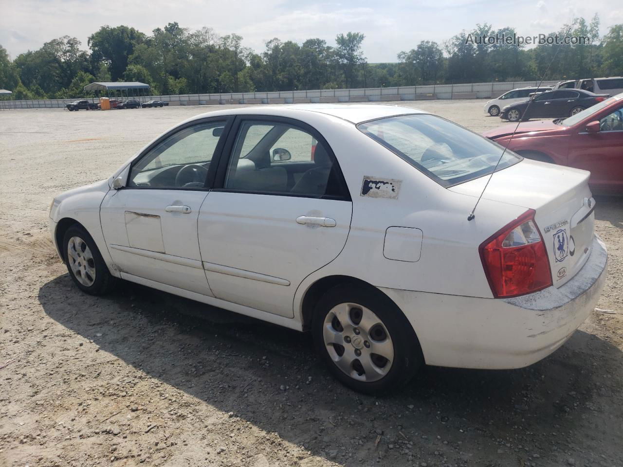 2006 Kia Spectra Lx White vin: KNAFE121865209843