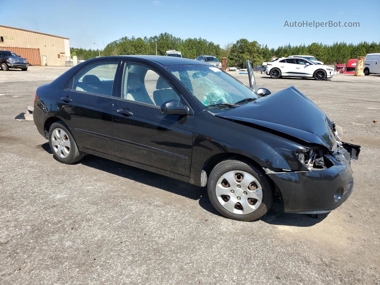 2006 Kia Spectra Lx Black vin: KNAFE121865271307