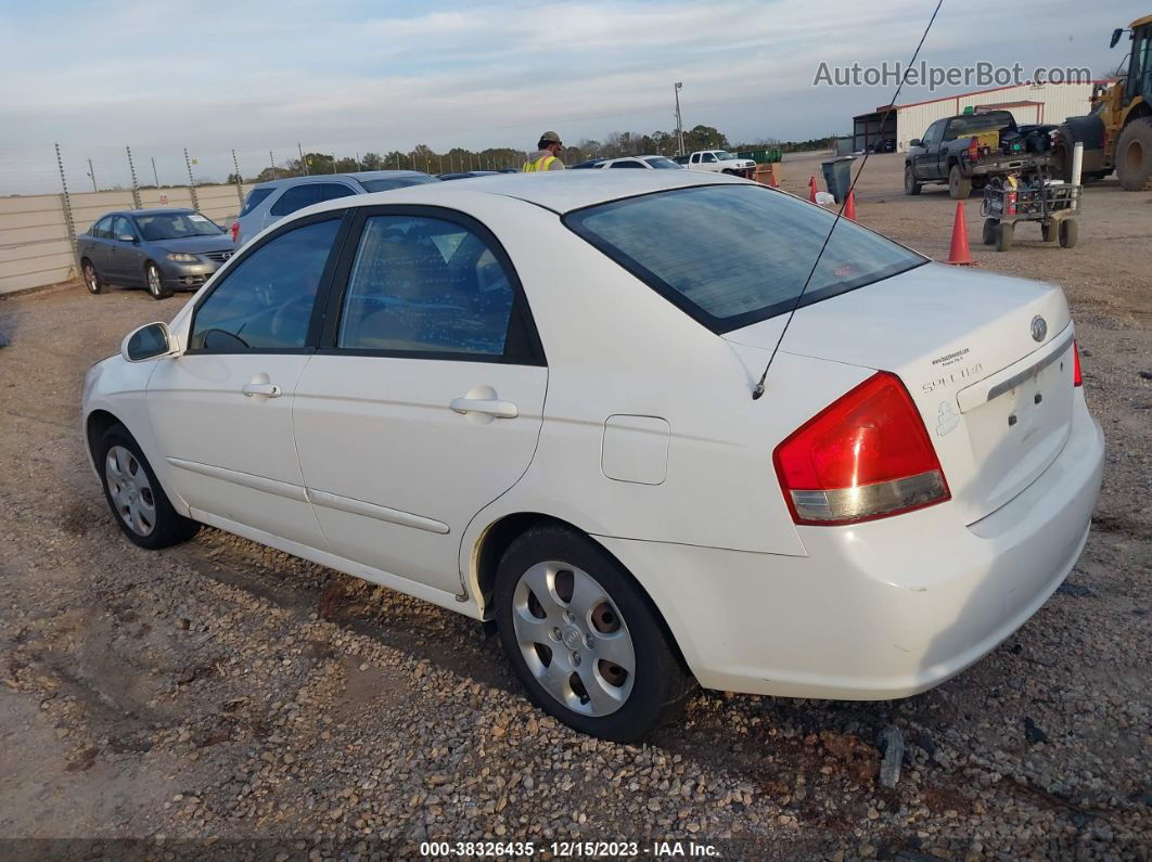 2007 Kia Spectra Ex White vin: KNAFE121875413527