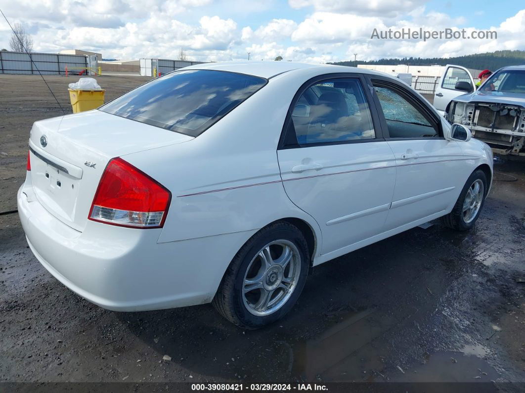 2007 Kia Spectra Ex White vin: KNAFE121875416752