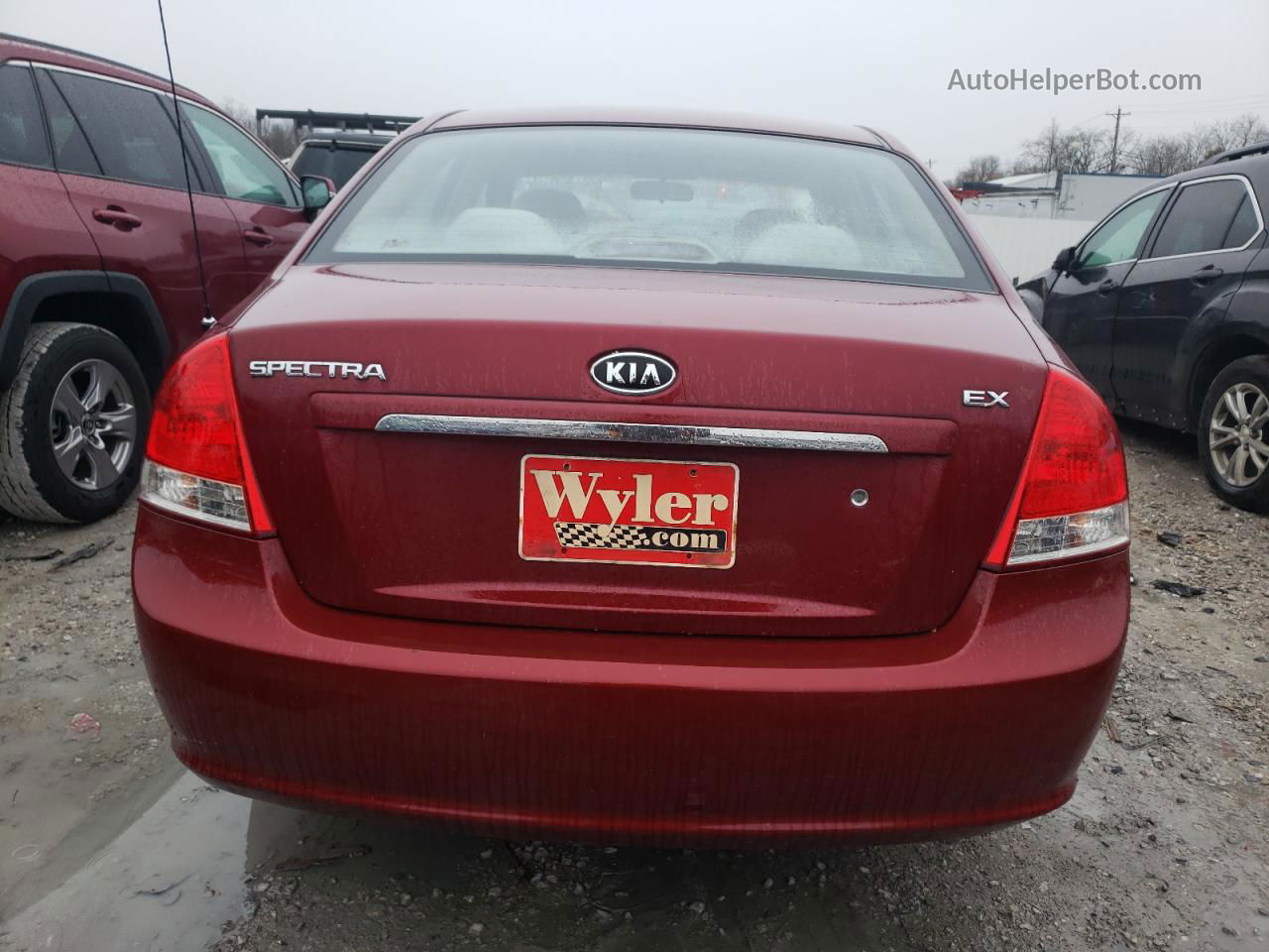 2007 Kia Spectra Ex Red vin: KNAFE121875440761