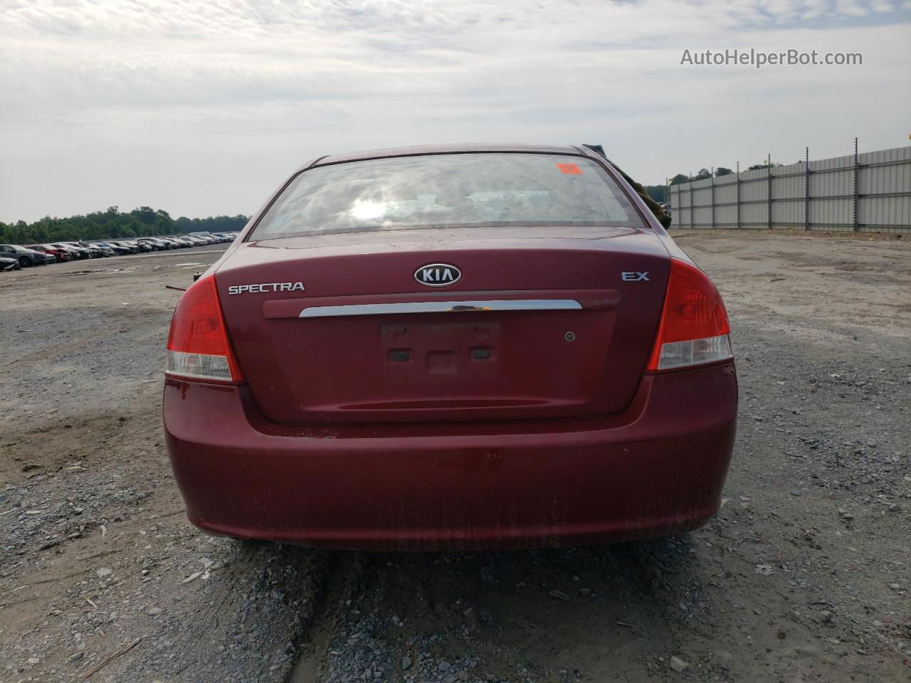 2007 Kia Spectra Ex Burgundy vin: KNAFE121875445619