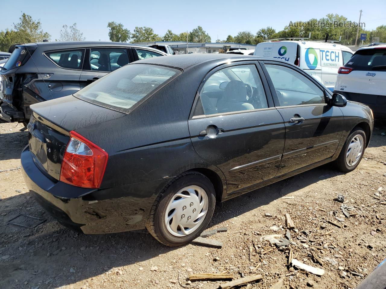 2005 Kia Spectra Lx Black vin: KNAFE121955090814