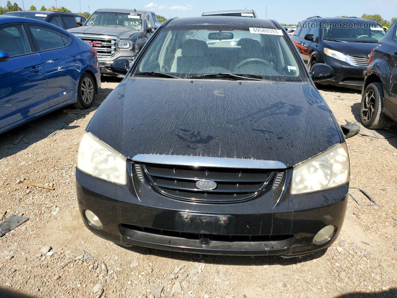 2005 Kia Spectra Lx Black vin: KNAFE121955090814